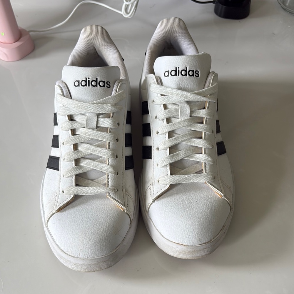 Adidas Classic White and Black Shoes